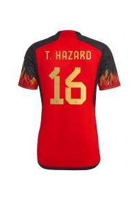 Belgia Thorgan Hazard #16 Fotballdrakt Hjemme Klær VM 2022 Korte ermer